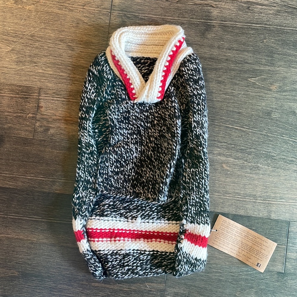 Knit dog sweater